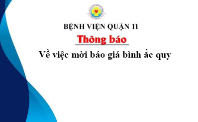 Thông Báo Về việc mời báo giá bình ắc quy